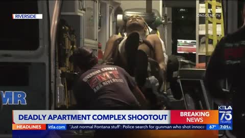 Suspect fatally shot in apartment complex shootout in Riverside