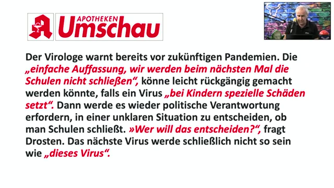 Aufarbeitung nach Prof Christian Drosten 🤫 25.o7.2024 CaimiReport