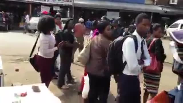 A MAN SANITIZES THE CITY OF HARARE, TRYING TO STOP THE SPREAD OF COVID
