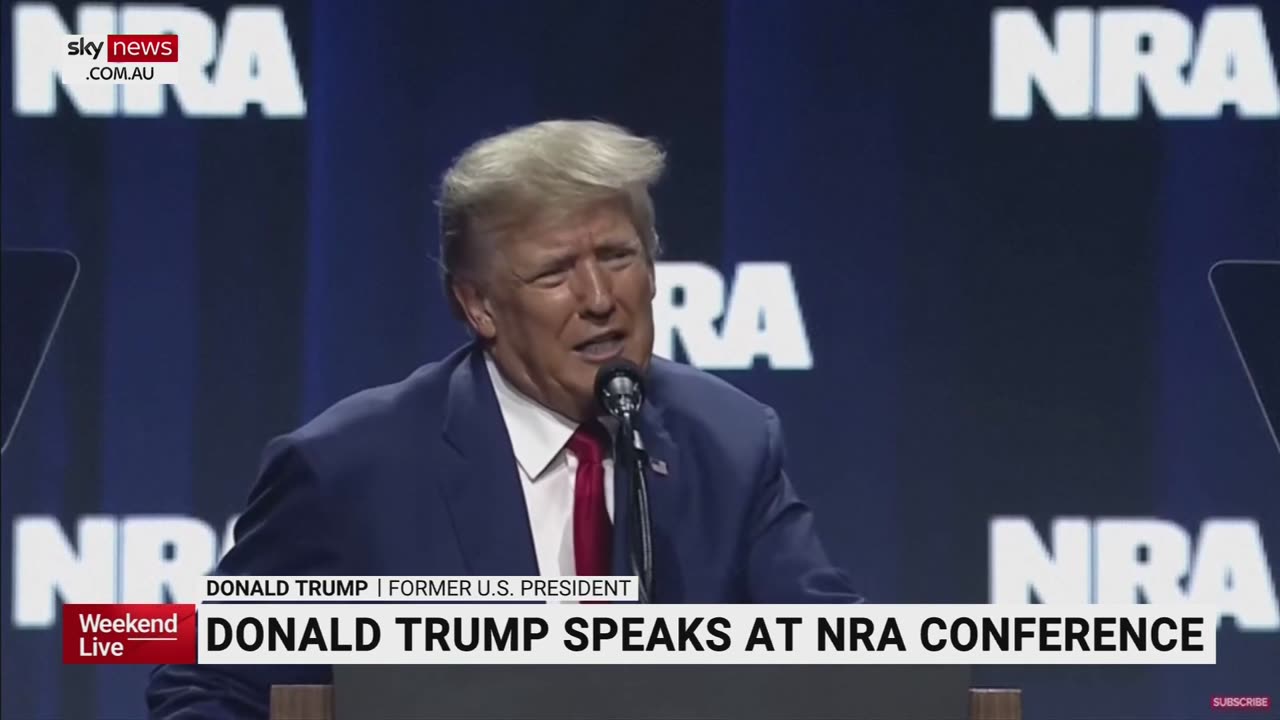 Donald Trump speaks at National Rifle Association conference