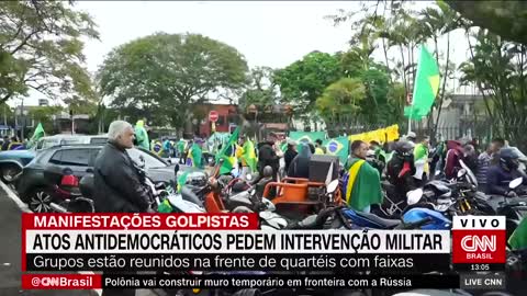 Manifestação golpista: Atos antidemocráticos pedem intervenção militar | LIVE CNN