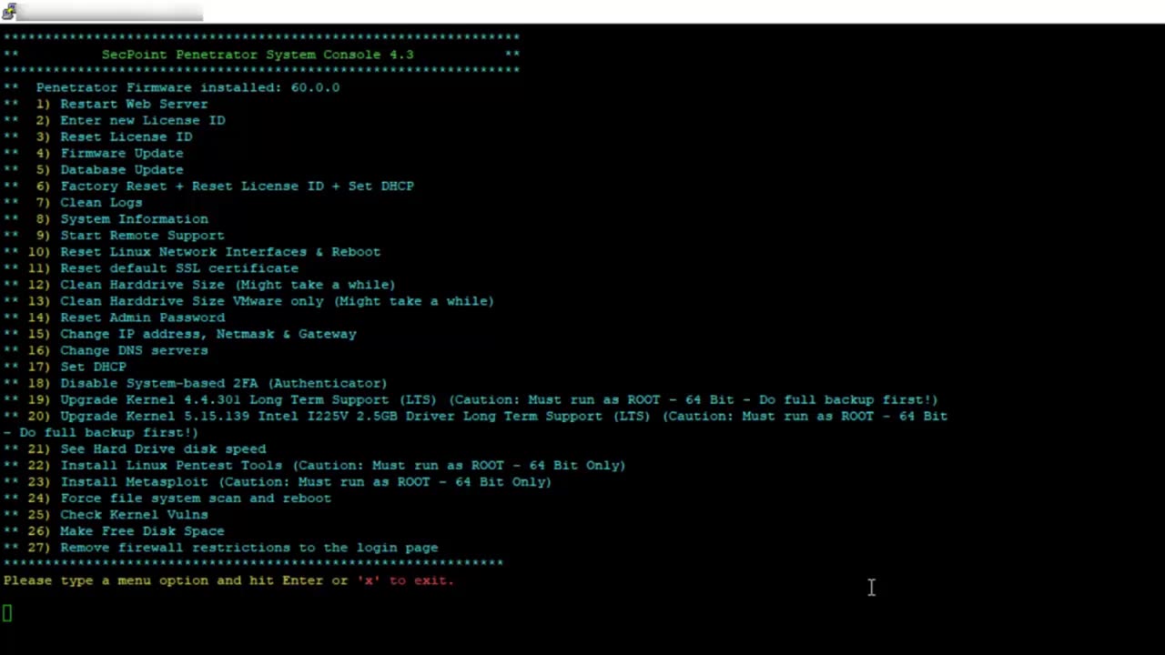 SecPoint Penetrator Vulnerability Scanner V60 Change DNS Terminal