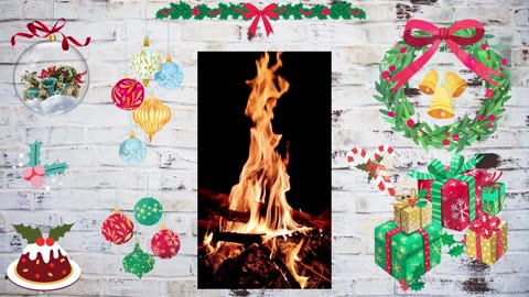 Christmas Hearthside Yule Log Instrumental Video