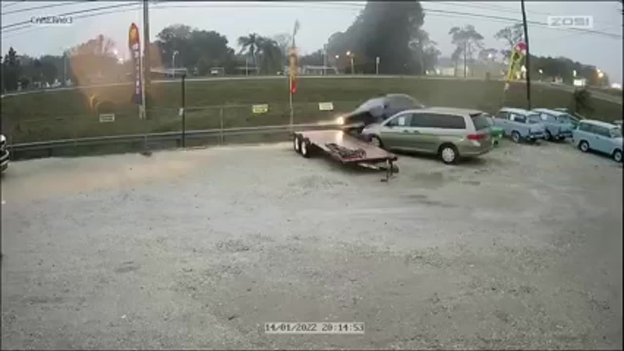 CCTV footage of the accident