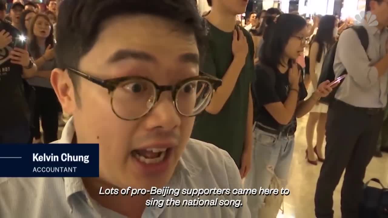 ‘Glory To Hong Kong’: New Protest Anthem Echoes Around Shopping Malls | NBC News