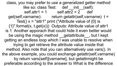 How to access get or set object attribute given string corresponding to name of that attribute