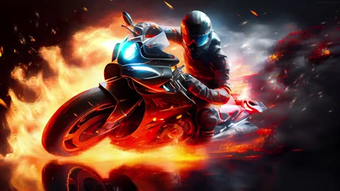 Motorcycle On Fire LiveWallpaper