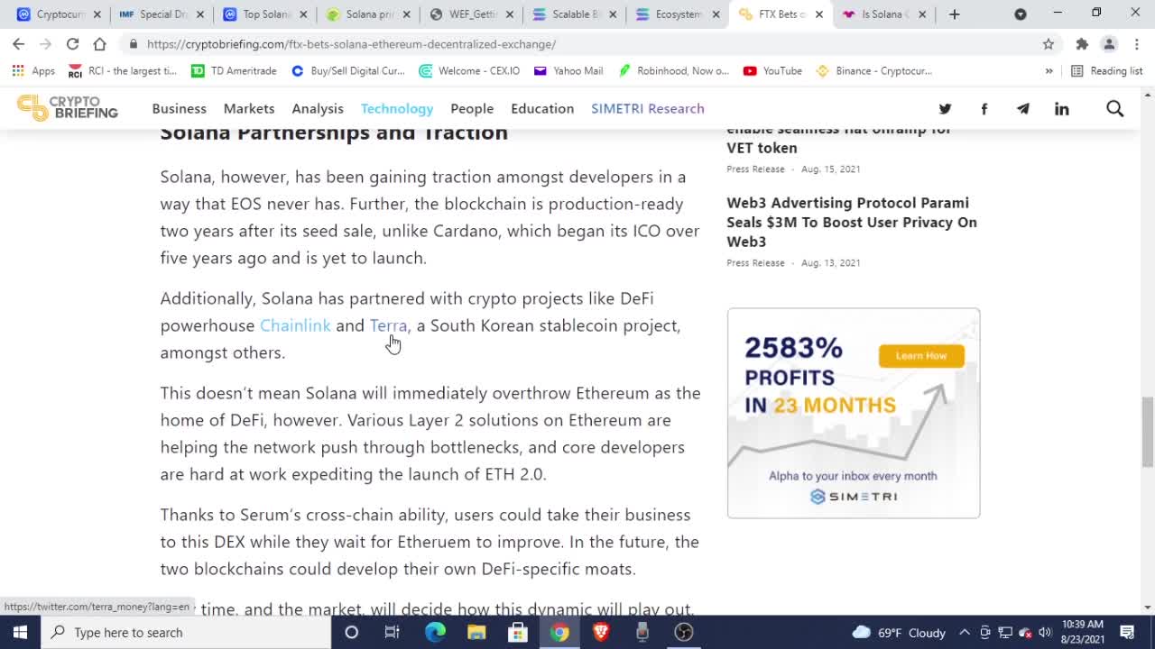 SOLANA (SOL) ONE OF THE FASTEST GROWING ECOSYSTEM & BLOCKCHAINS