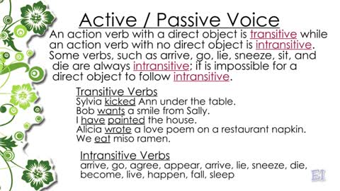 English Instructor - Active/Passive Voice