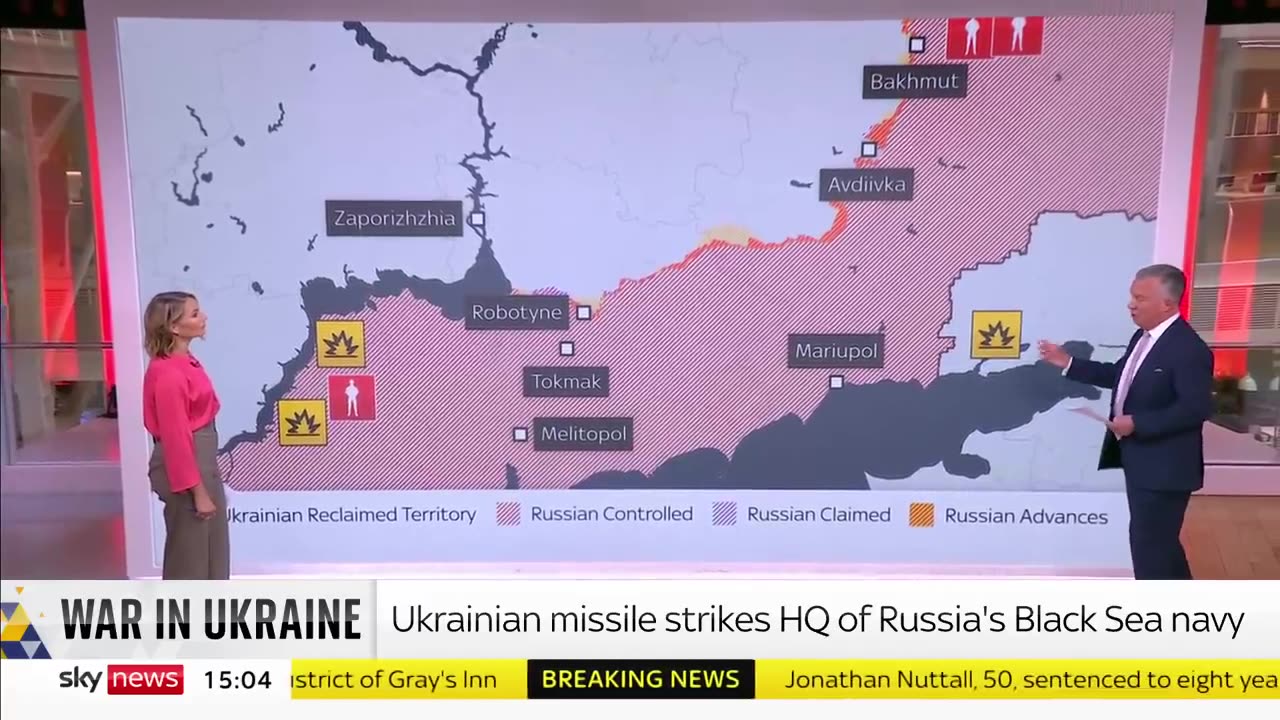 Ukraine war: Cyberattack in Crimea after Black Sea fleet HQ hit