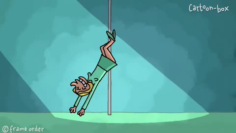 Dancing pole animated cartoon funny scenes