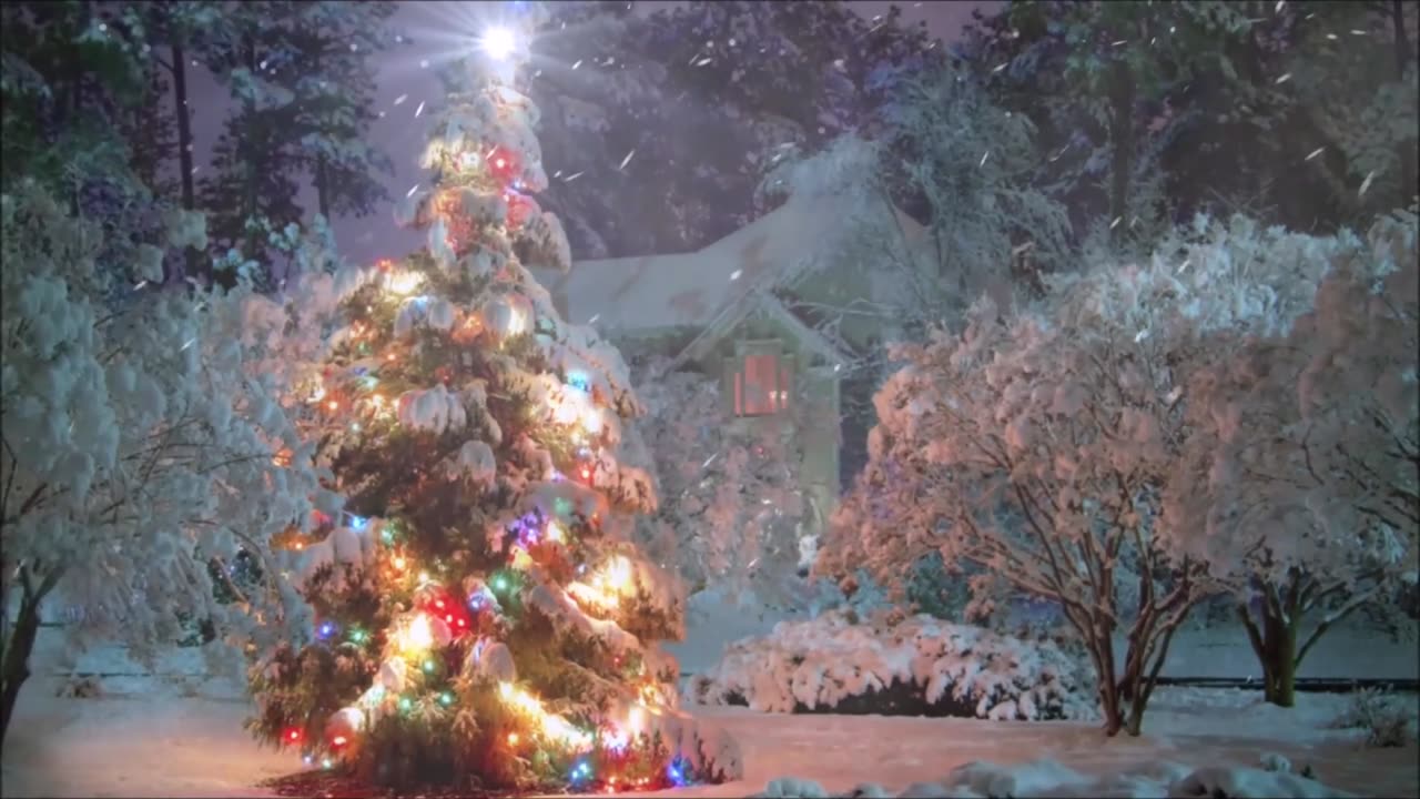 Christmas Scene with Wind Soundscape / For Sleep and Relaxation