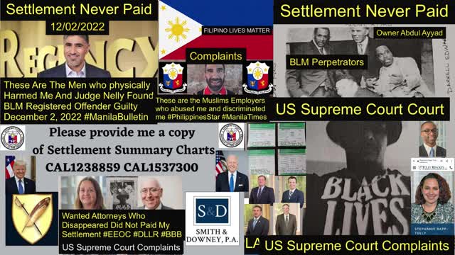 Regency Furniture LLC Corporate Office Headquarters Maryland - Victim Employee Settlement Never Paid - December 02, 2022 - US Supreme Court Complaints - President Trump - President Biden - President Ferdinand Romualdez Marcos - VP Sara Duterte - DCBAR