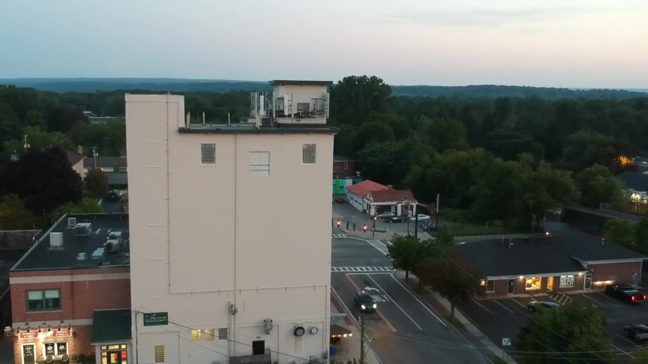 East Aurora, NY at sunset