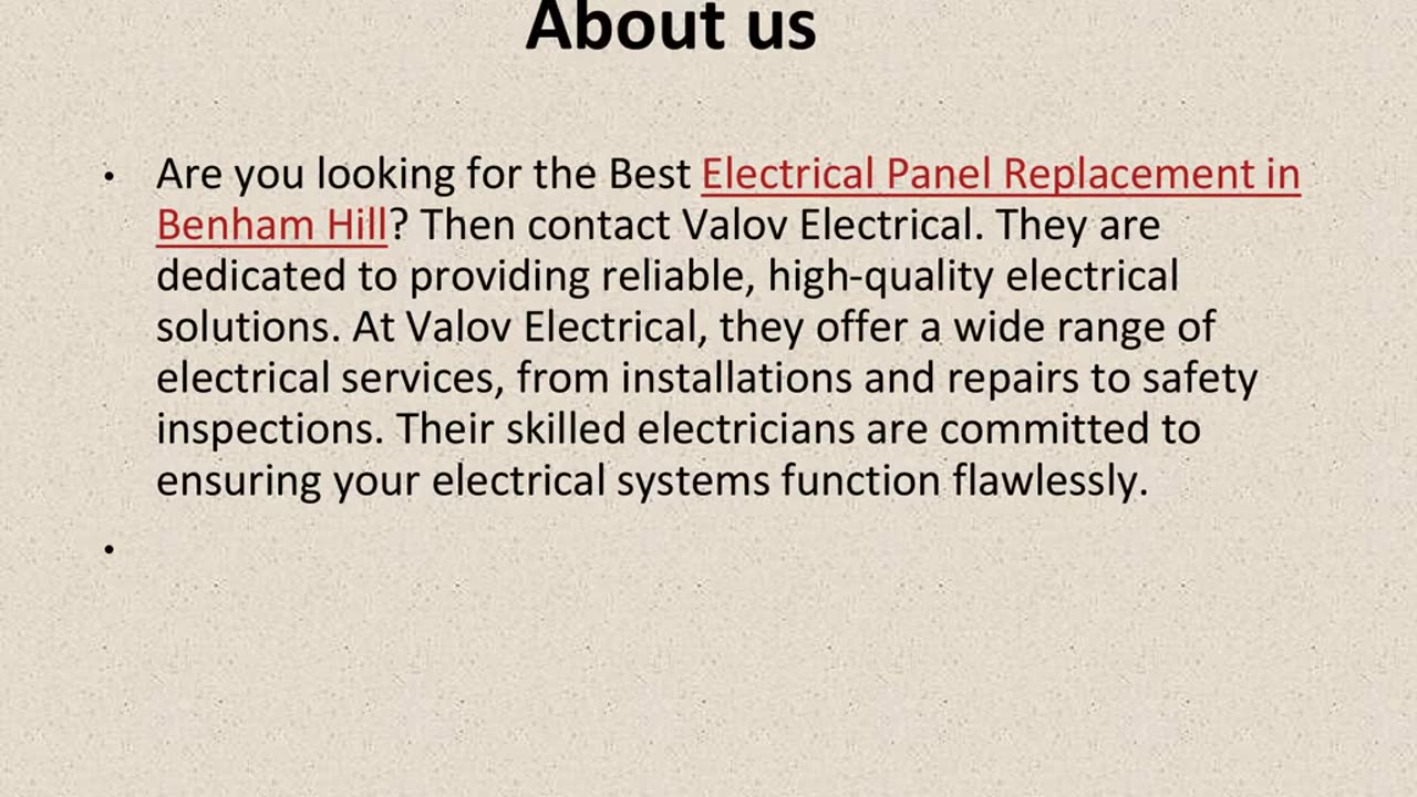 Get The Best Electrical Panel Replacement in Benham Hill.