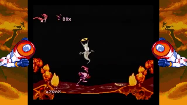 How to Defeat Snowma Genesis Earthworm Jim Bosses - What the Heck_Cut