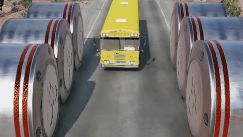 Weird Cars & Skibidi Toilet Multiple Bollards Crash _ BeamNG.Drive.