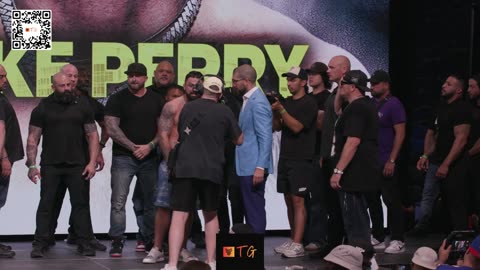 Jake Paul vs Mike Perry Final Faceoff turns into BRAWL !! #jakepaul #mikeperry #ufc #boxing #viral