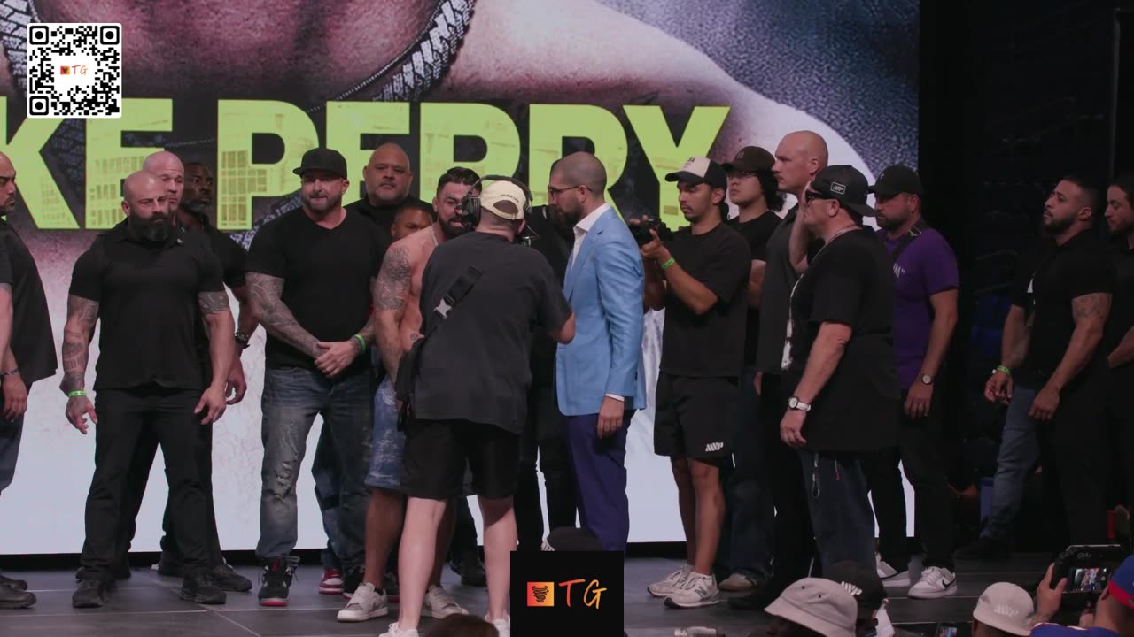Jake Paul vs Mike Perry Final Faceoff turns into BRAWL !! #jakepaul #mikeperry #ufc #boxing #viral