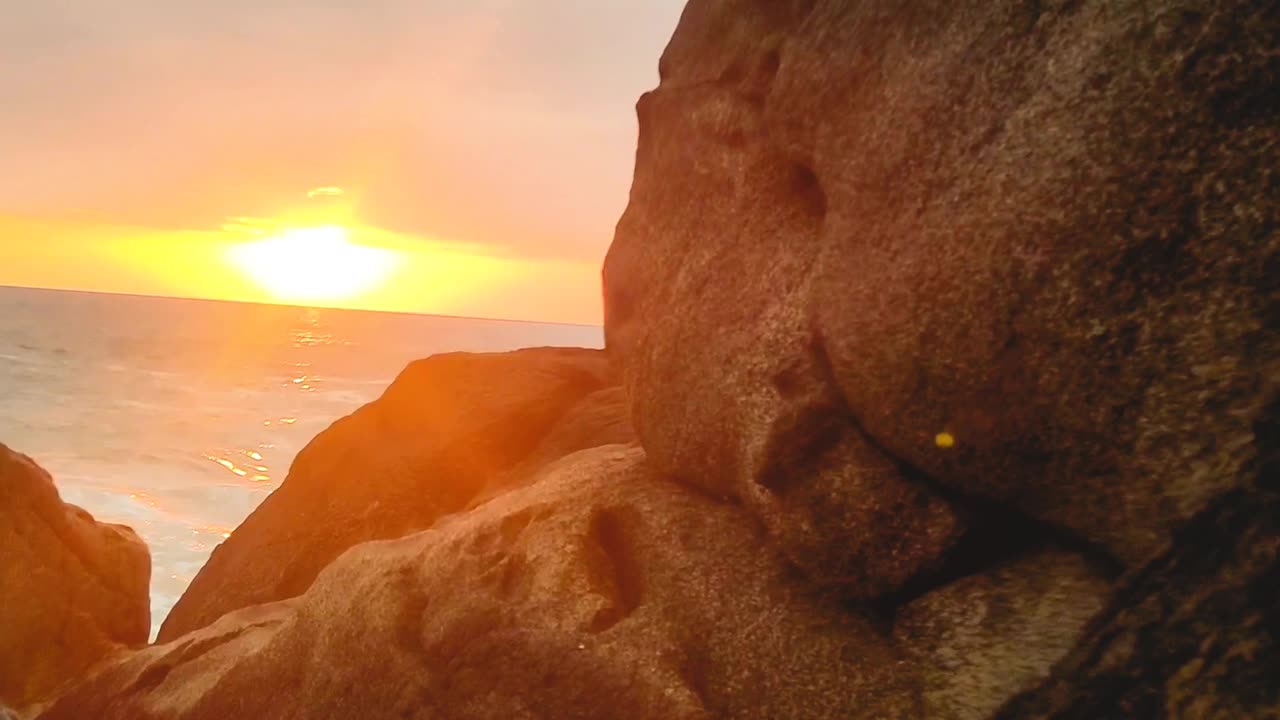 Sun set view in Arabian sea