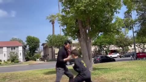 Grandmaster Phillip Rhee Training A Kid