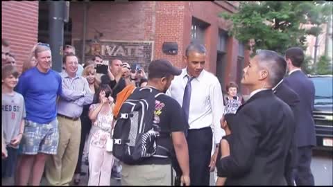 President Obama Takes a Surprise Stroll in Downtown Denver