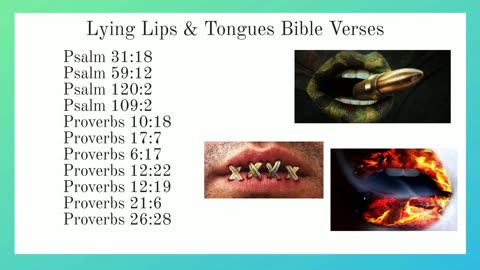 Lying Lips & Tongues Bible Verses 📖