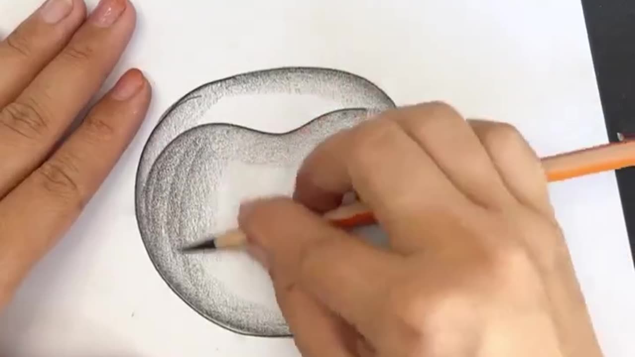 Monochrome Masterpiece: Drawing an Apple with Pencil