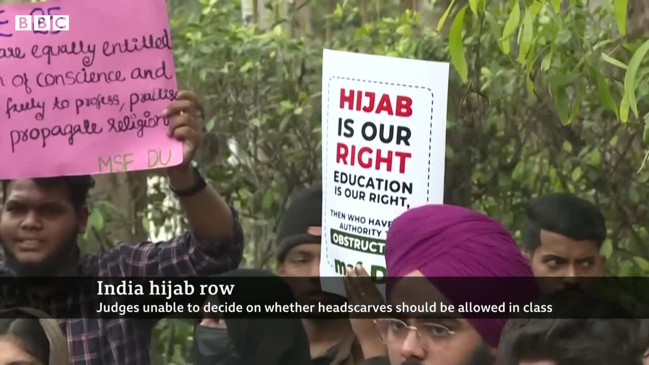 India's top court judges split on the hijab in classrooms – BBC News