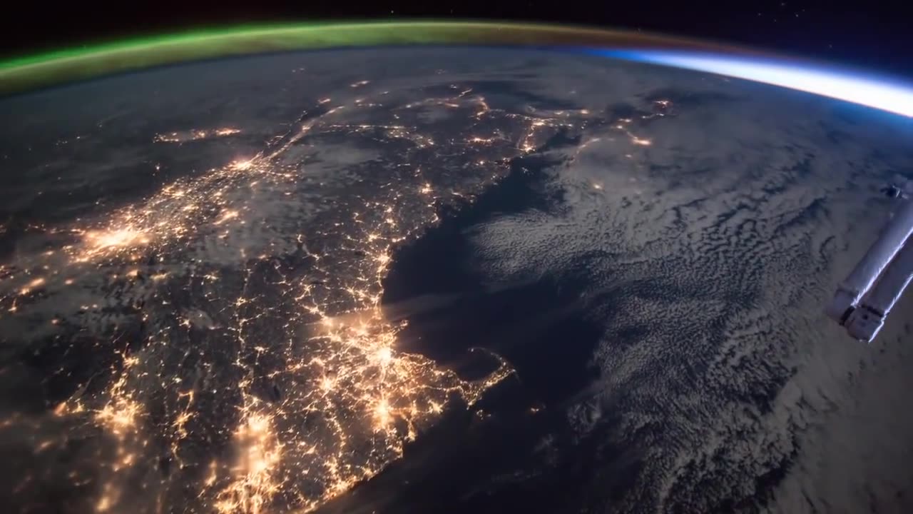 Aurora touching sunrise
