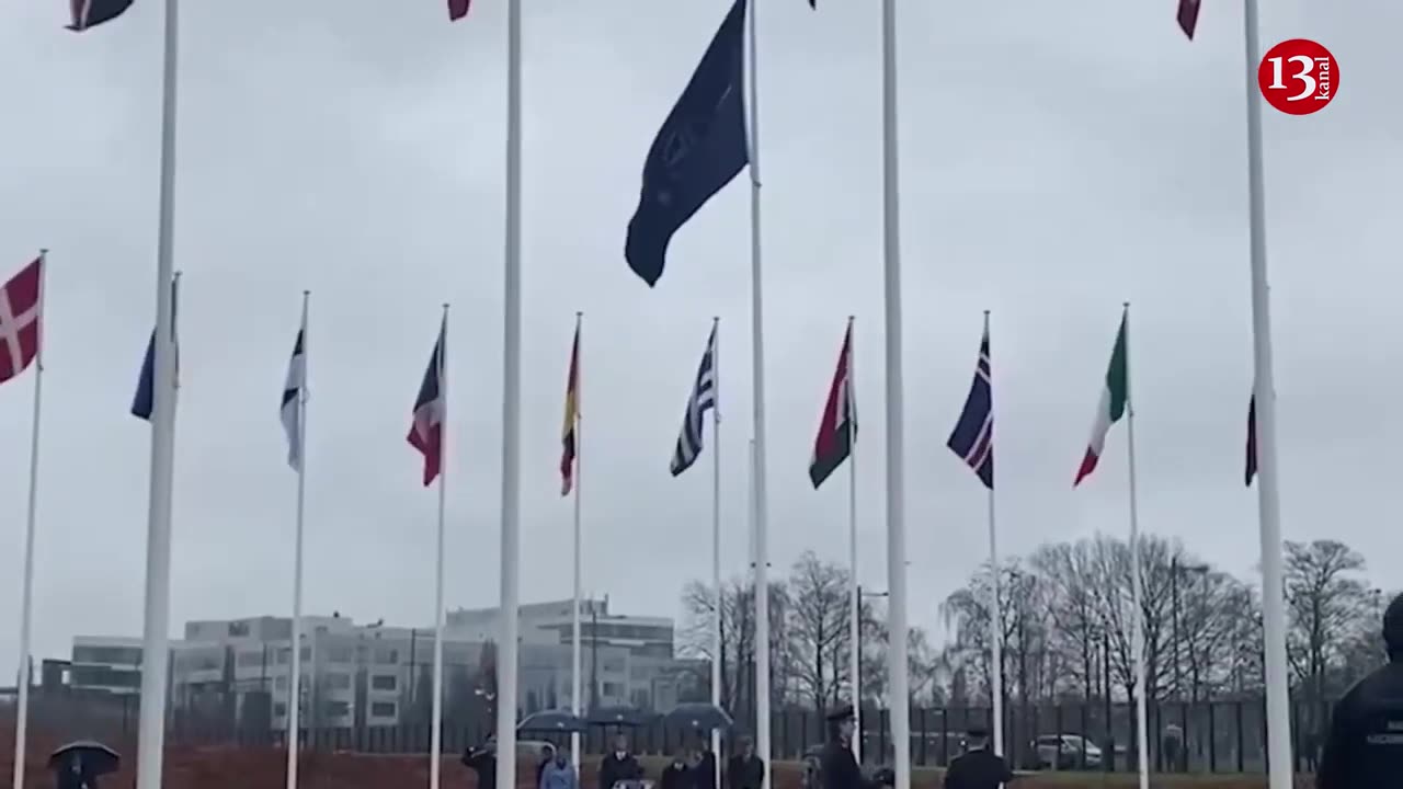 Flag of NATO’s 32nd member, Sweden, raised at alliance’s headquarters