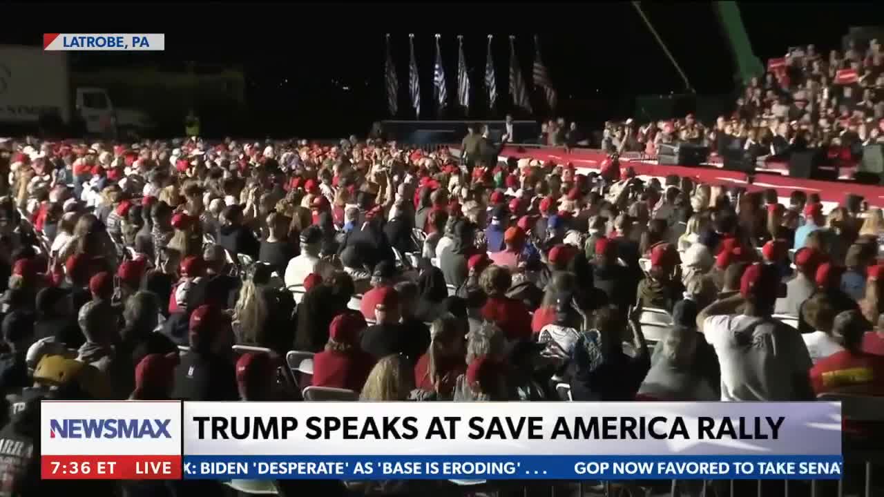 President Donald J Trump Speech at Save America Rally in Latrobe, Pennsylvania - Main Segments