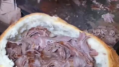 Huge and delicious shawarma sandwich