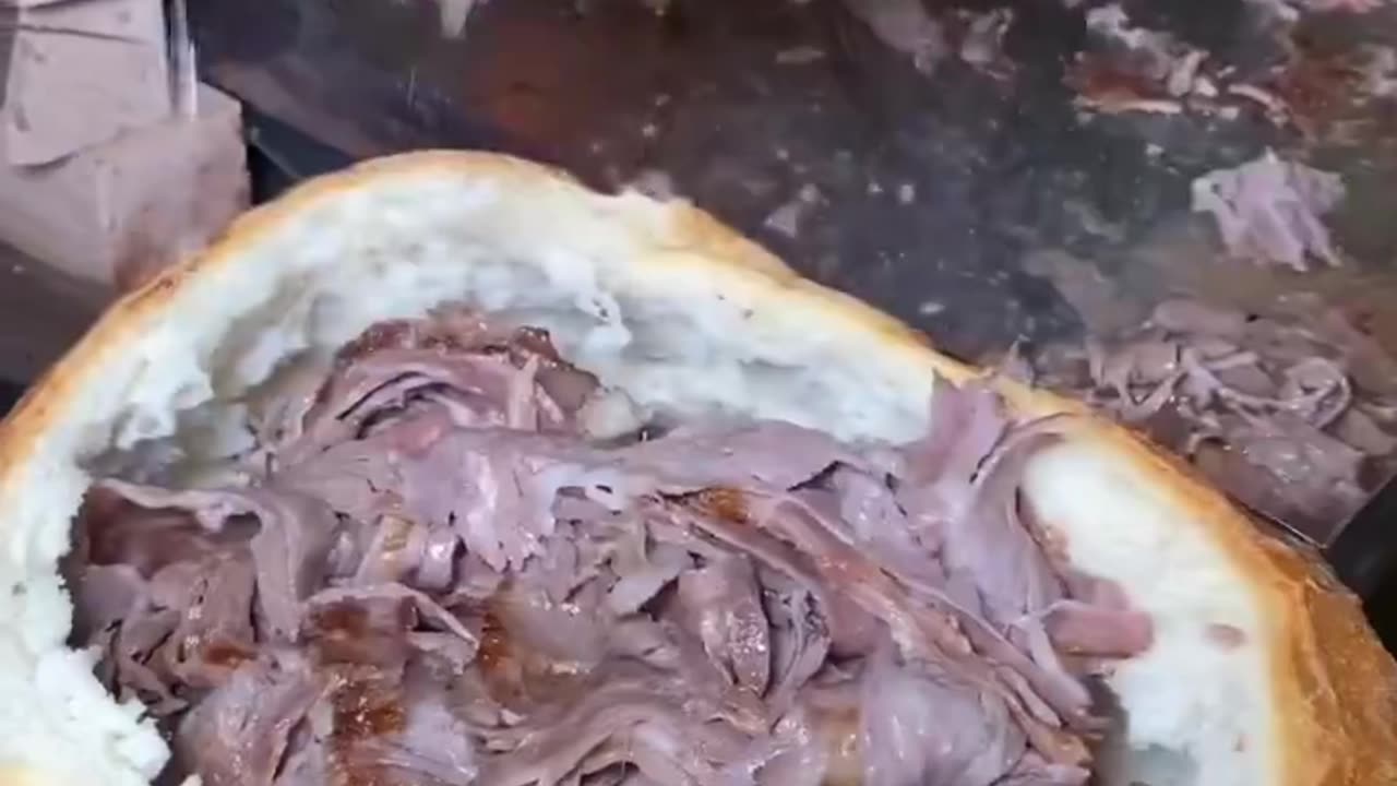 Huge and delicious shawarma sandwich