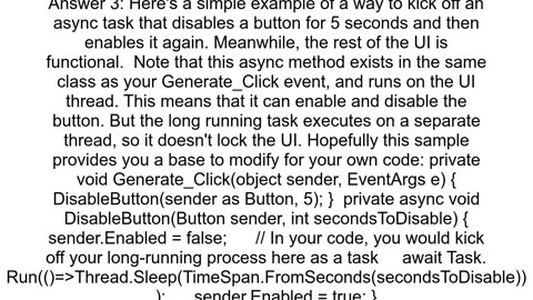 C Invoke button control on separate thread