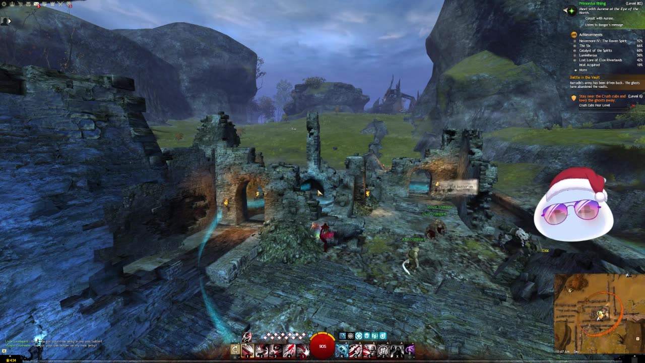 Late night gw2 chores, chasing sleep.