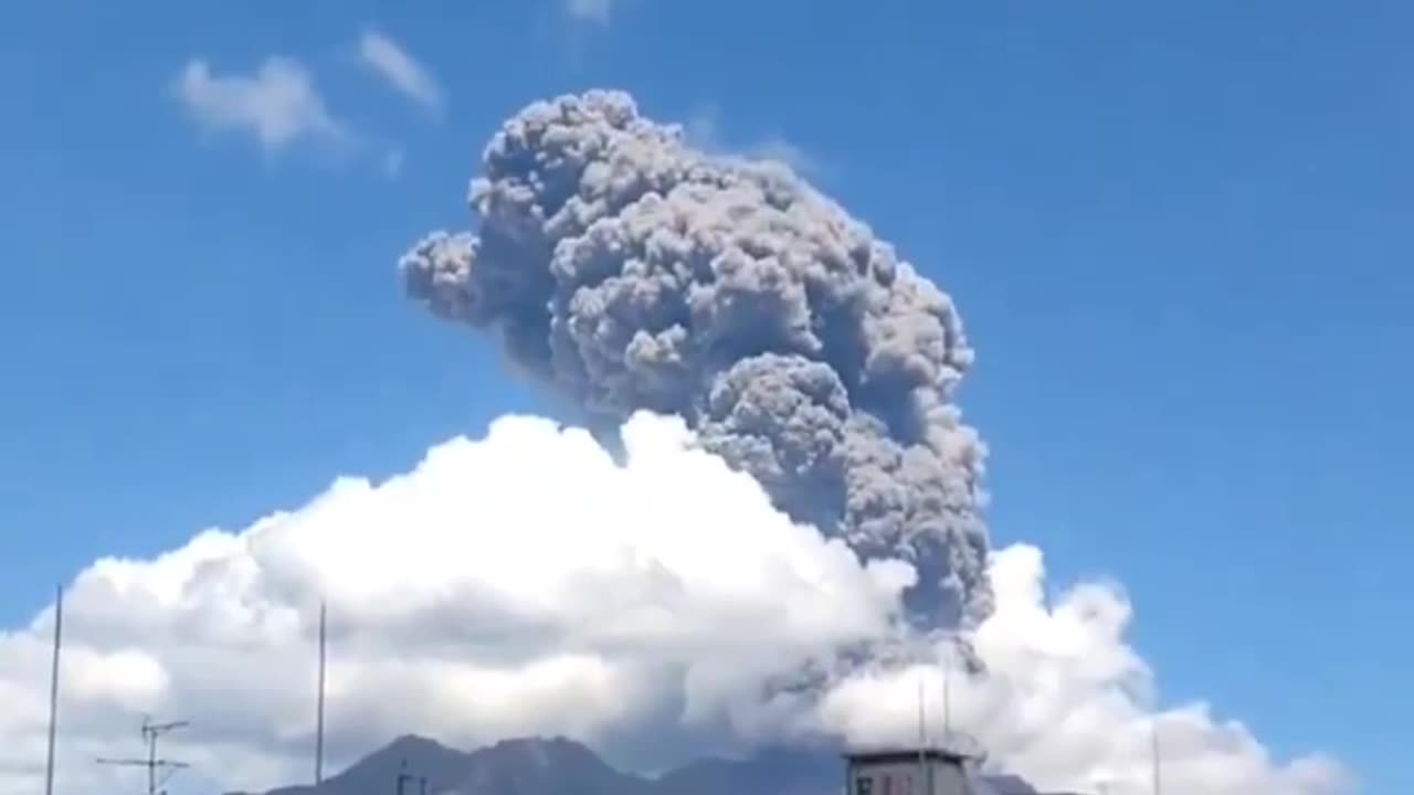 New eruption reported of the Sakurajima volcano in Kyushu, Japan