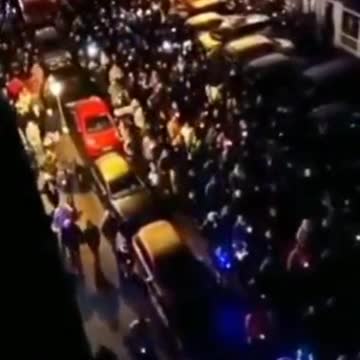 Germany last night protesting for Freedom, view from above