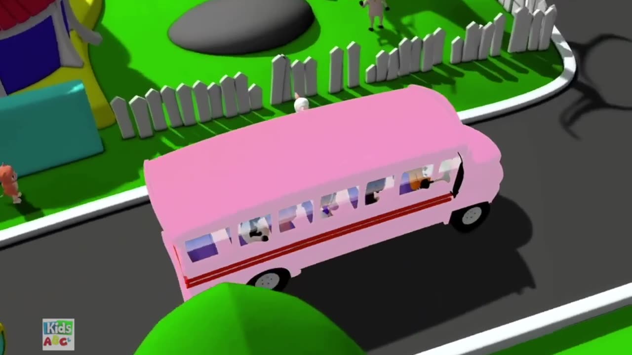 Wheels On The Bus Go Round Round - Nursery Rhymes for Babies