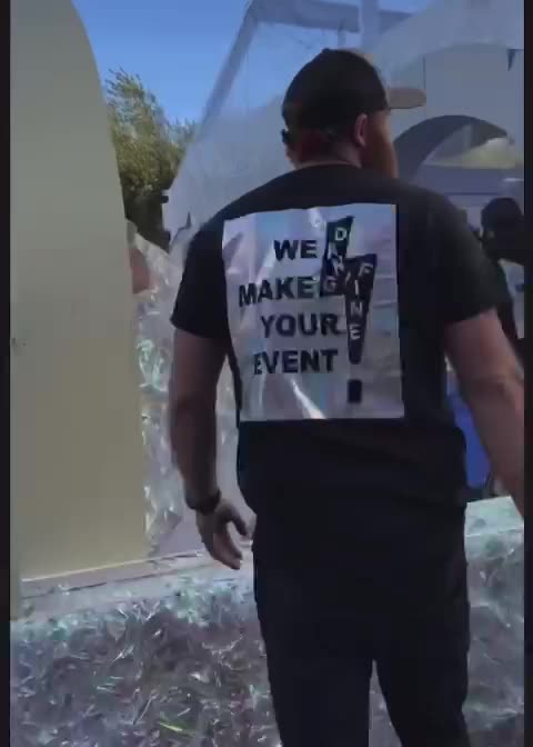 Setting Up Wedding Entrance Decor