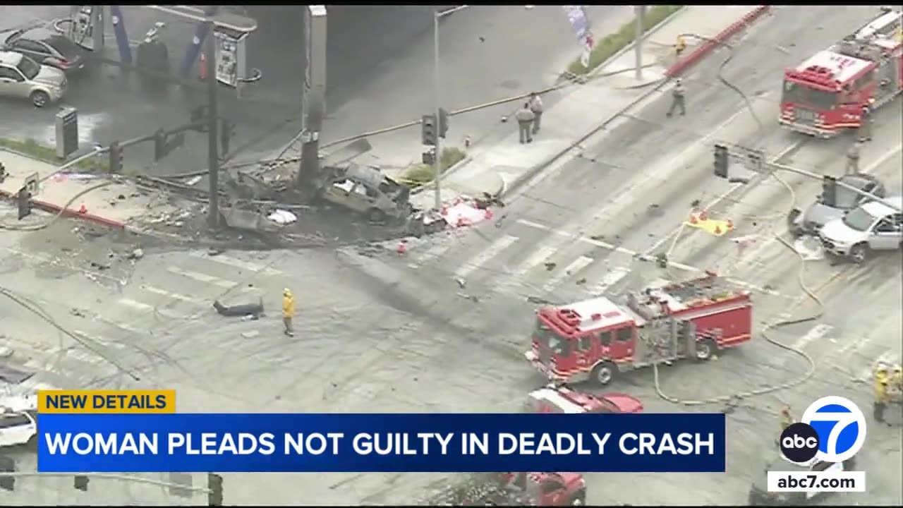 Nurse pleads not guilty in fiery crash that killed 6 in Windsor Hills