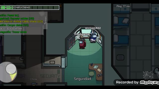 Jugando otra partida de among us XD