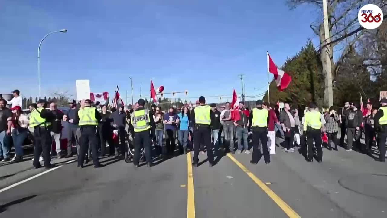 TRUCKER CONVOY: CANADIAN POLICE ARREST OVER 20 PROTESTERS AND PREPARE TO RE-OPEN BORDER-