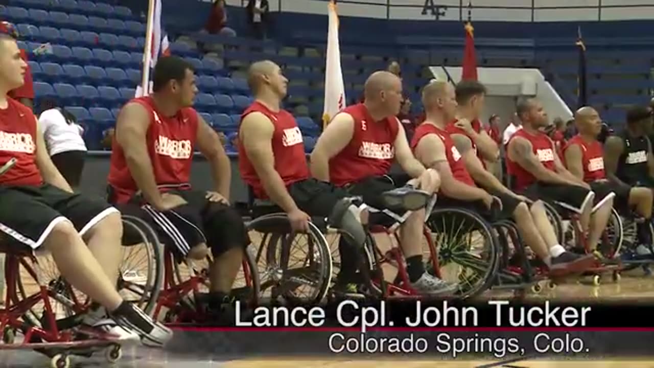 Marines and Army Battle for Gold in Wheelchair Basketball