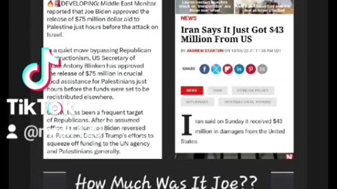 How Much Did Biden Really Give To The Ones That Attacked Israel??