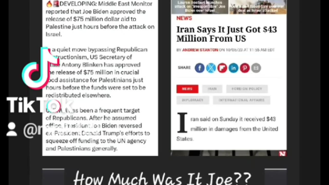 How Much Did Biden Really Give To The Ones That Attacked Israel??