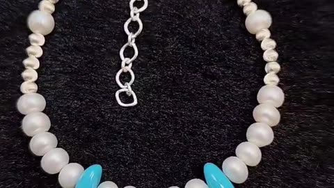 GN-20241105-02 Goddess Essential Pearl Jewelry S925 Silver Beads Sterling treatment Turquoise Silver