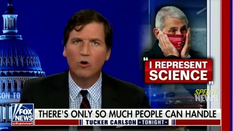 Tucker Carlson putting the poison gnome (Fauci) back in his box.