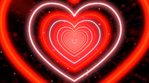 1128. Heart Background❤️Love Heart Tunnel Background Video Loop Heart