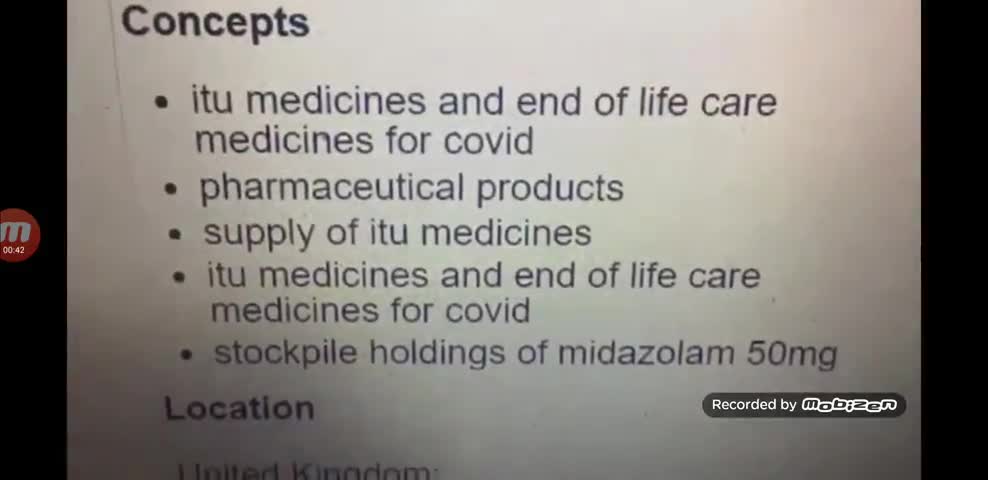 Stockpiling MIDAZOLAM For Jan 2022